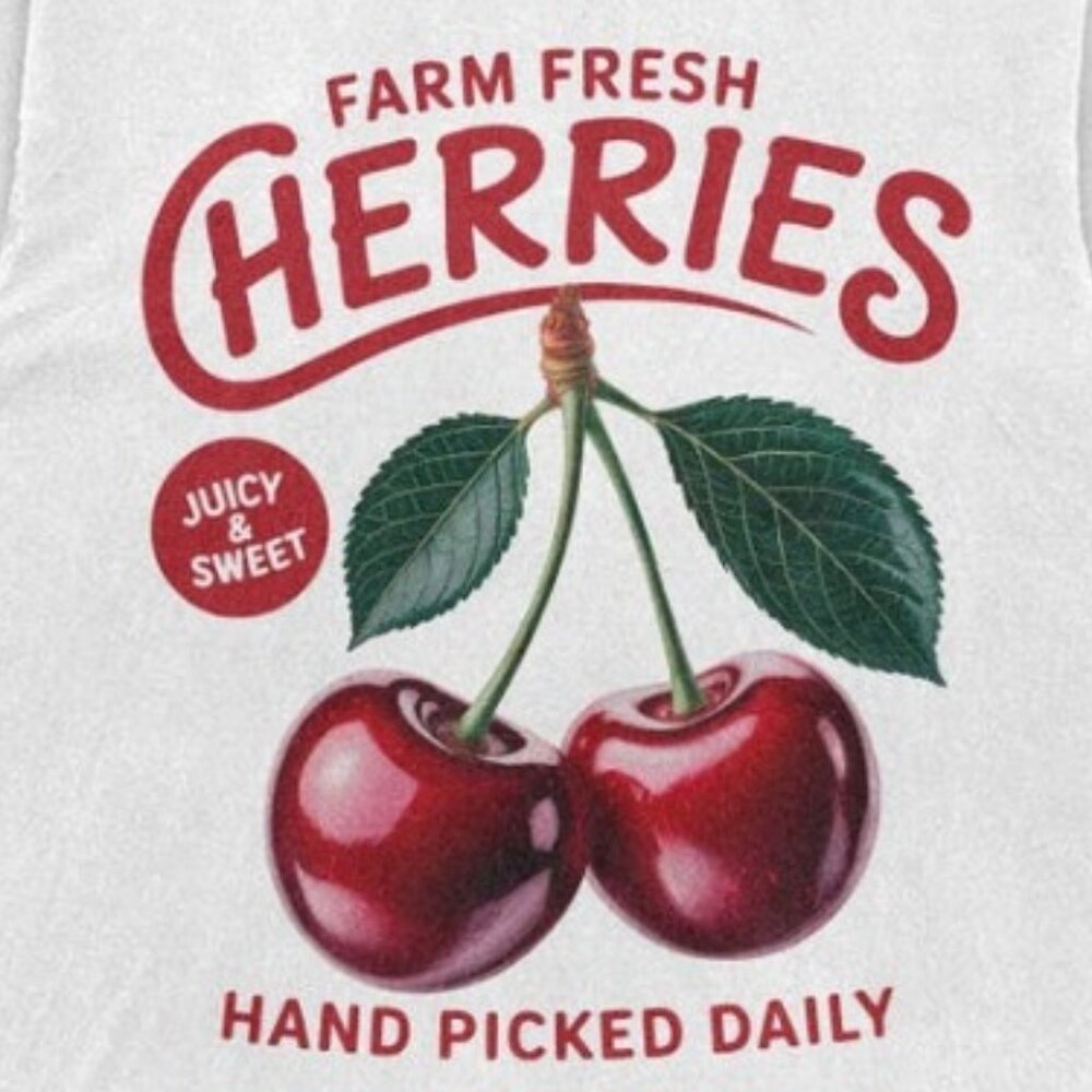 Cherry Cottagecore Shirt, Fruit T-Shirt - Picture 2 of 3